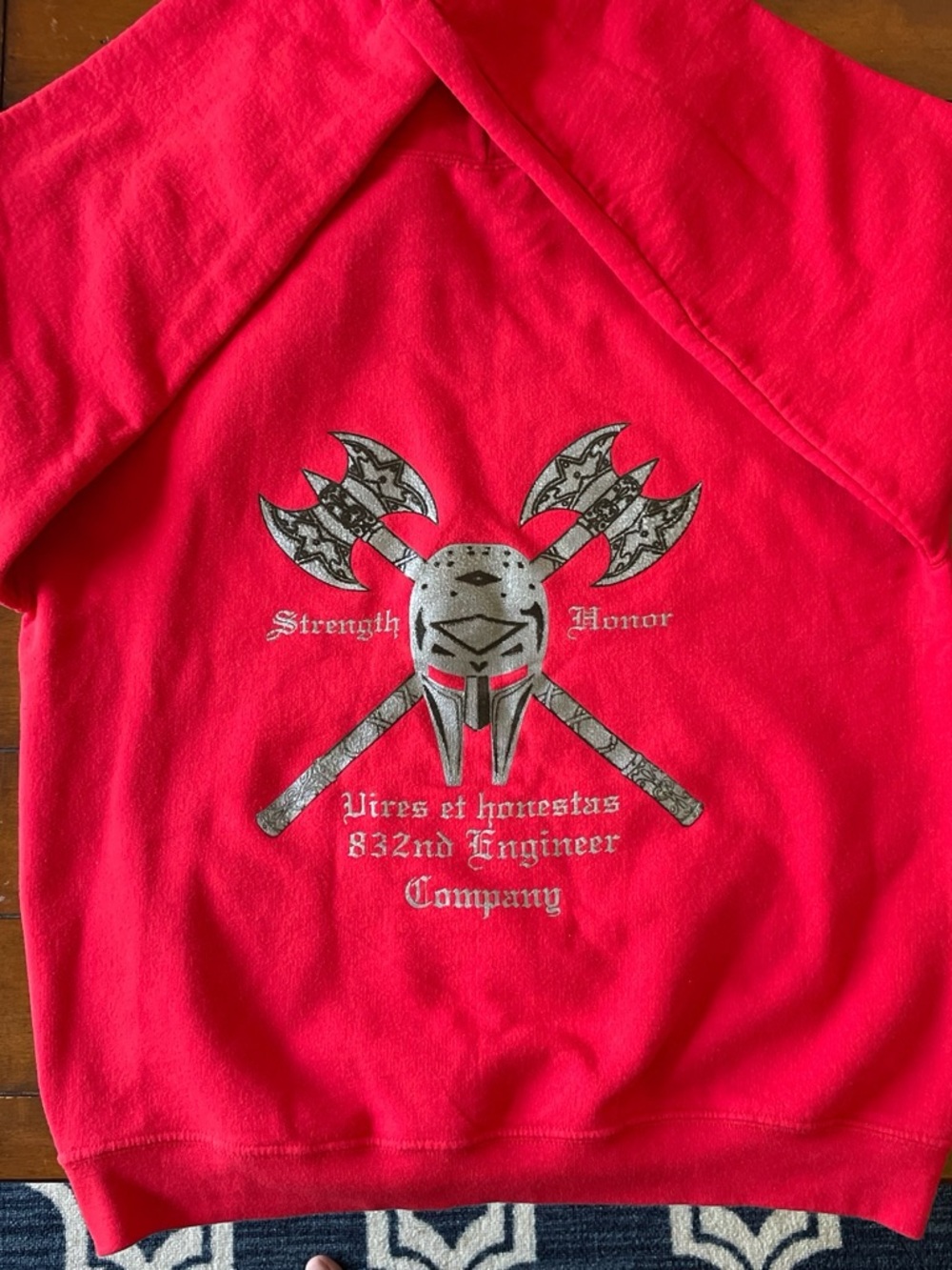 Gildan Unisex Red Hoodie 832nd Engineer Company